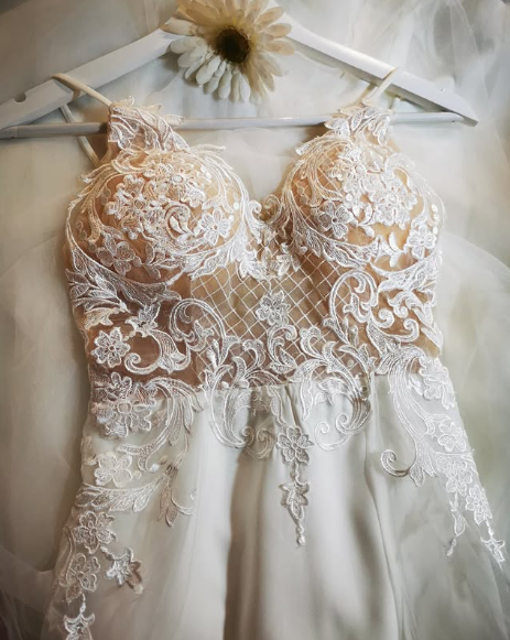 Wedding gown detail