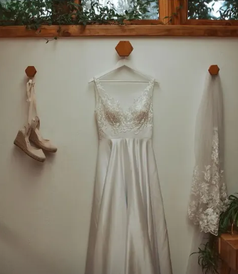 Luxury bridal boutique detail