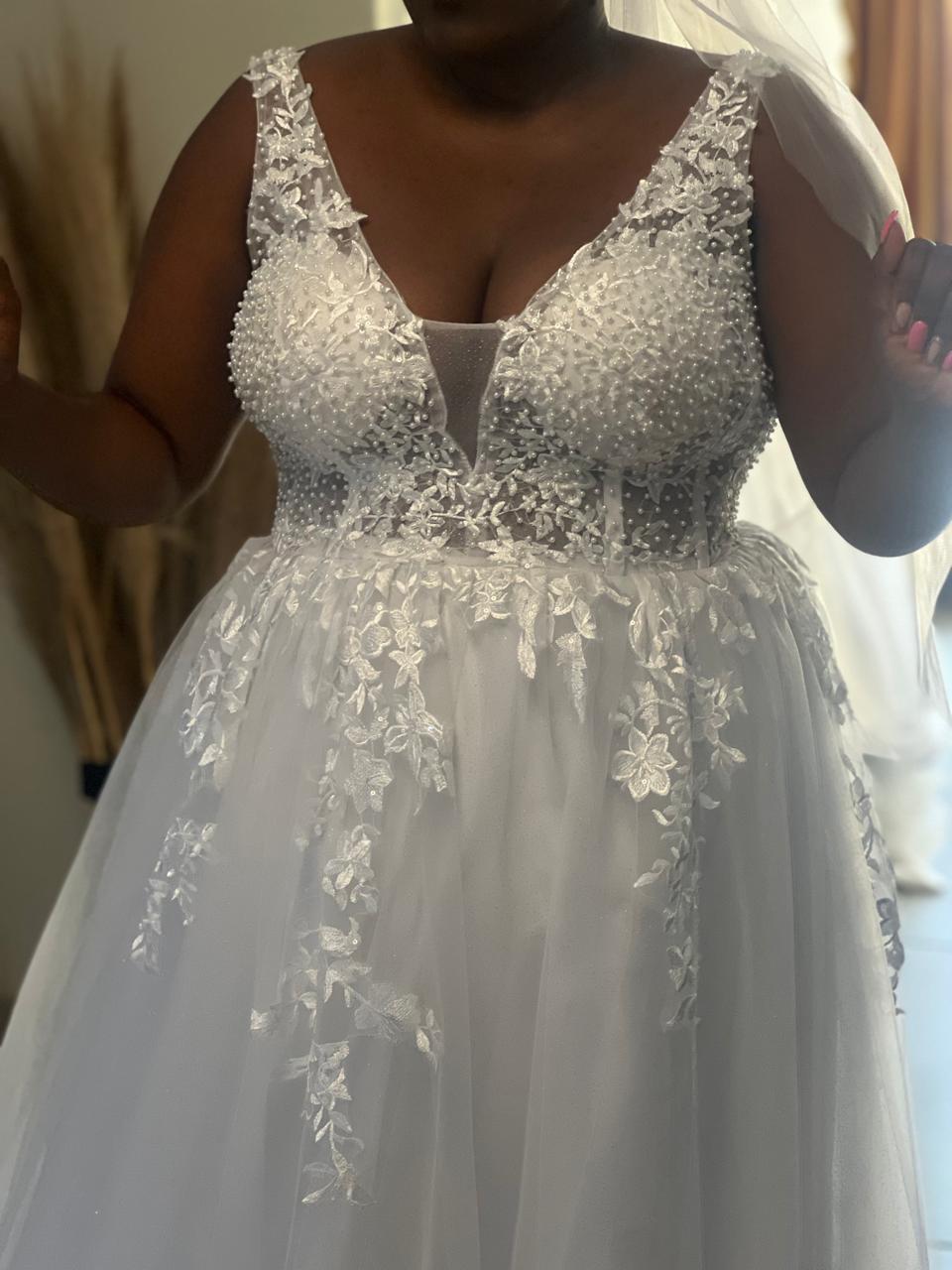 Bridal gown detail